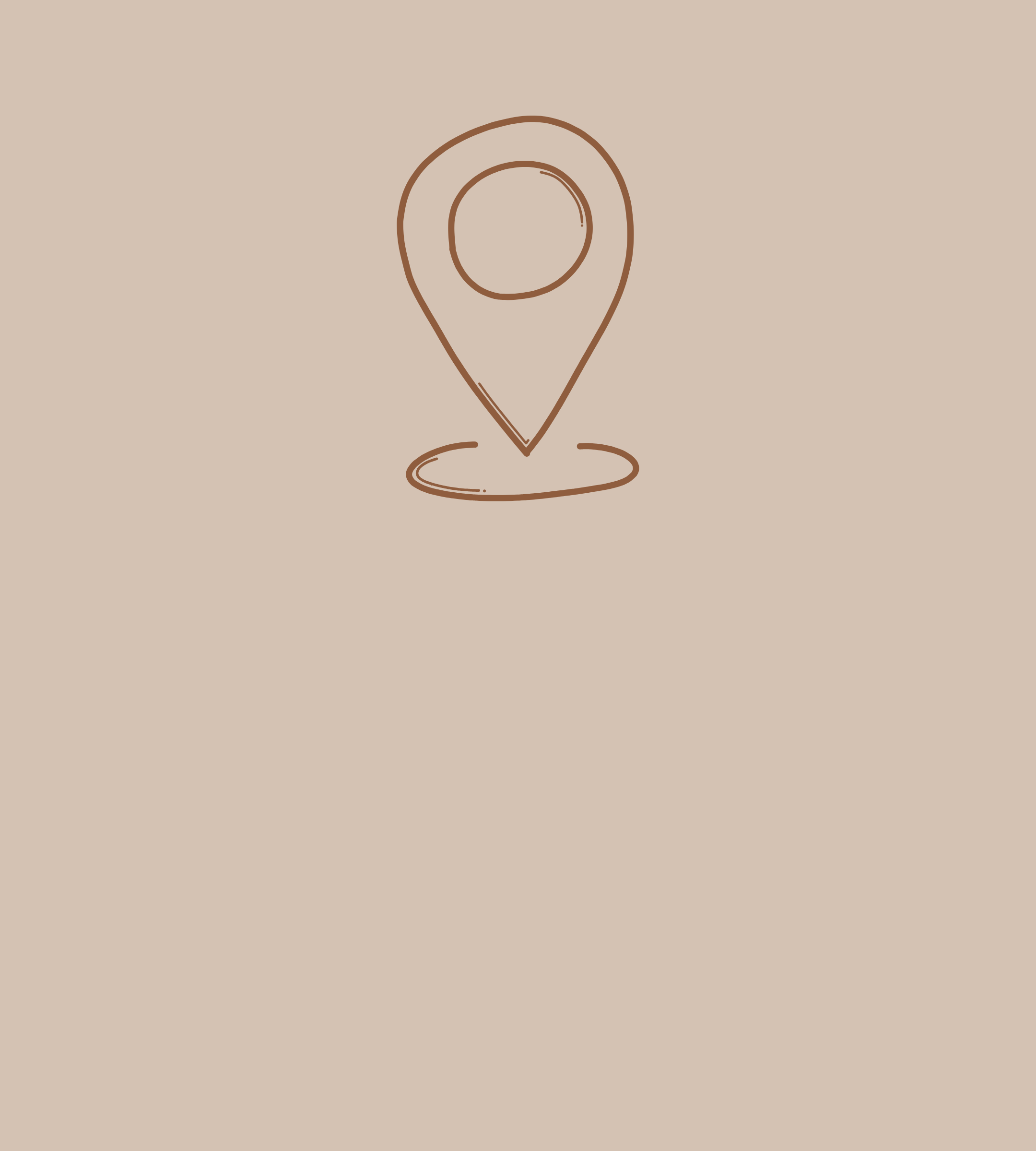 Illustrazione minimalista di un’icona di posizione geografica su sfondo beige