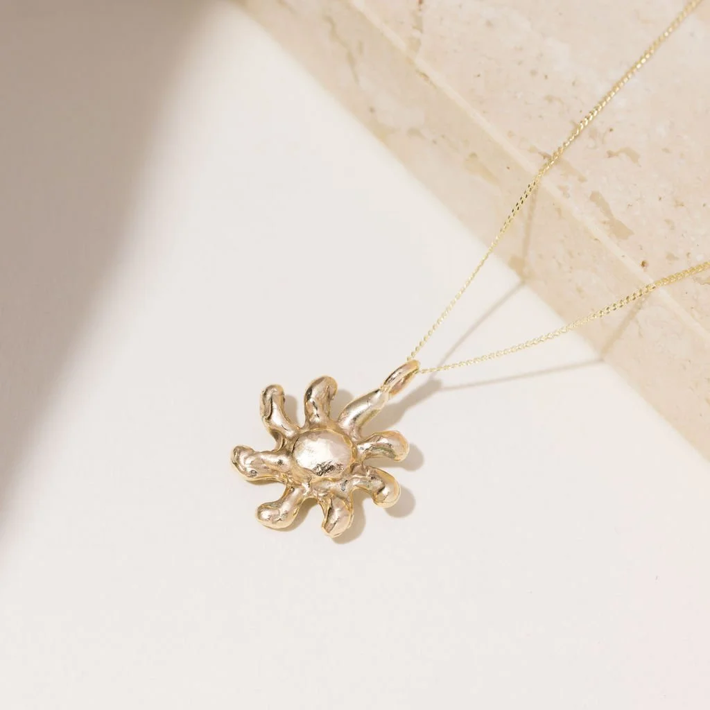 Golden Sun Necklace - 9ct Gold