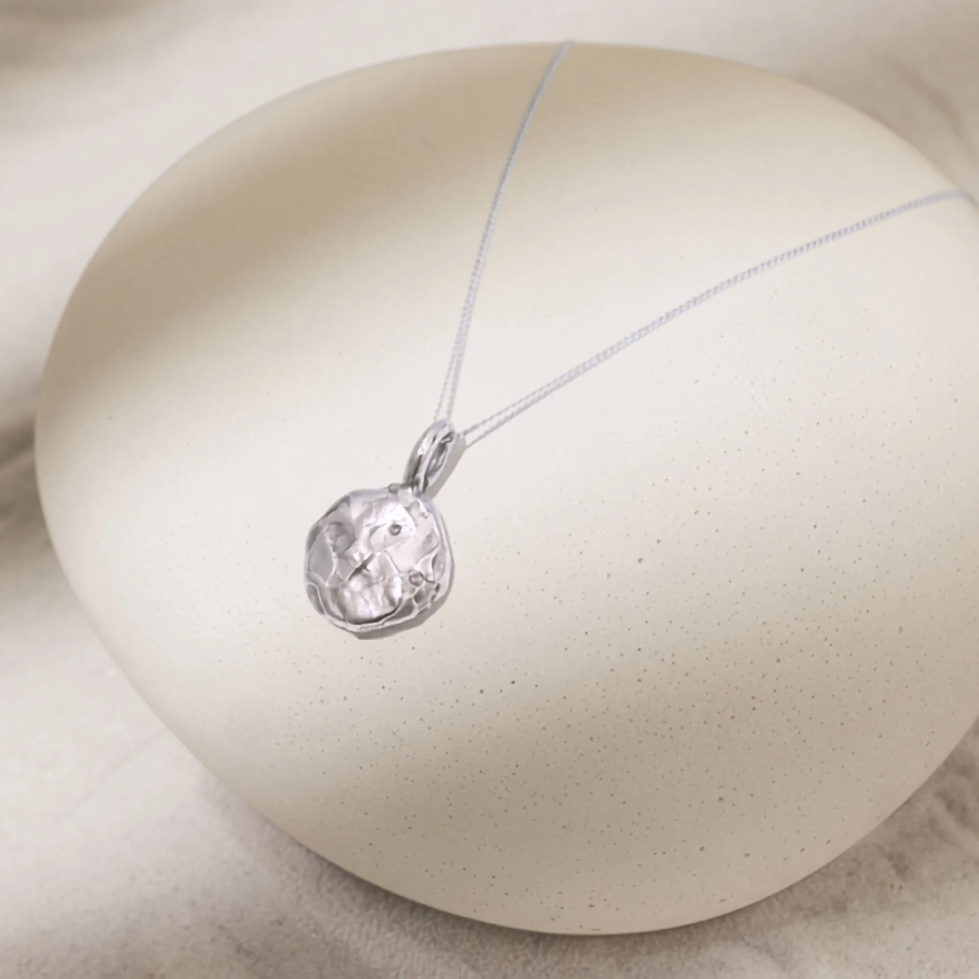 Full Moon Necklace - Sterling Silver