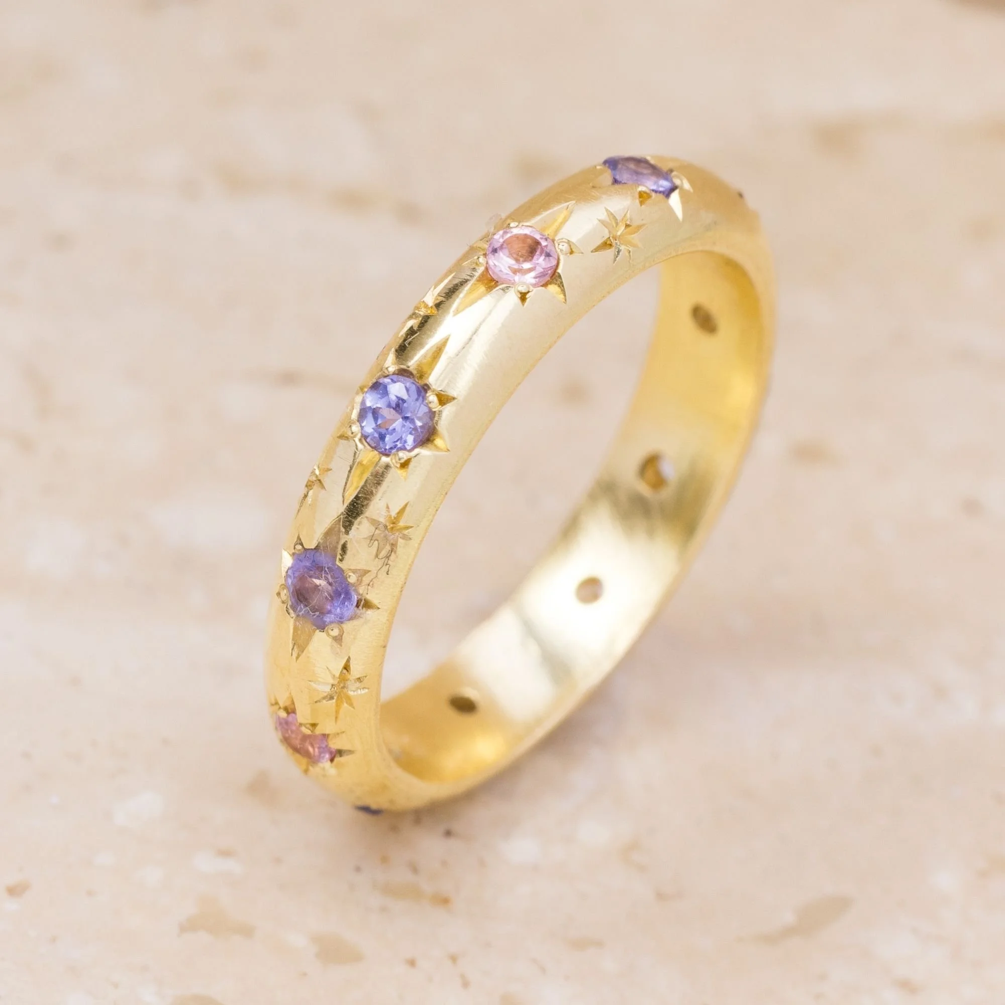 Starry Skies Diamond & Tanzanite Ring - 18ct Gold