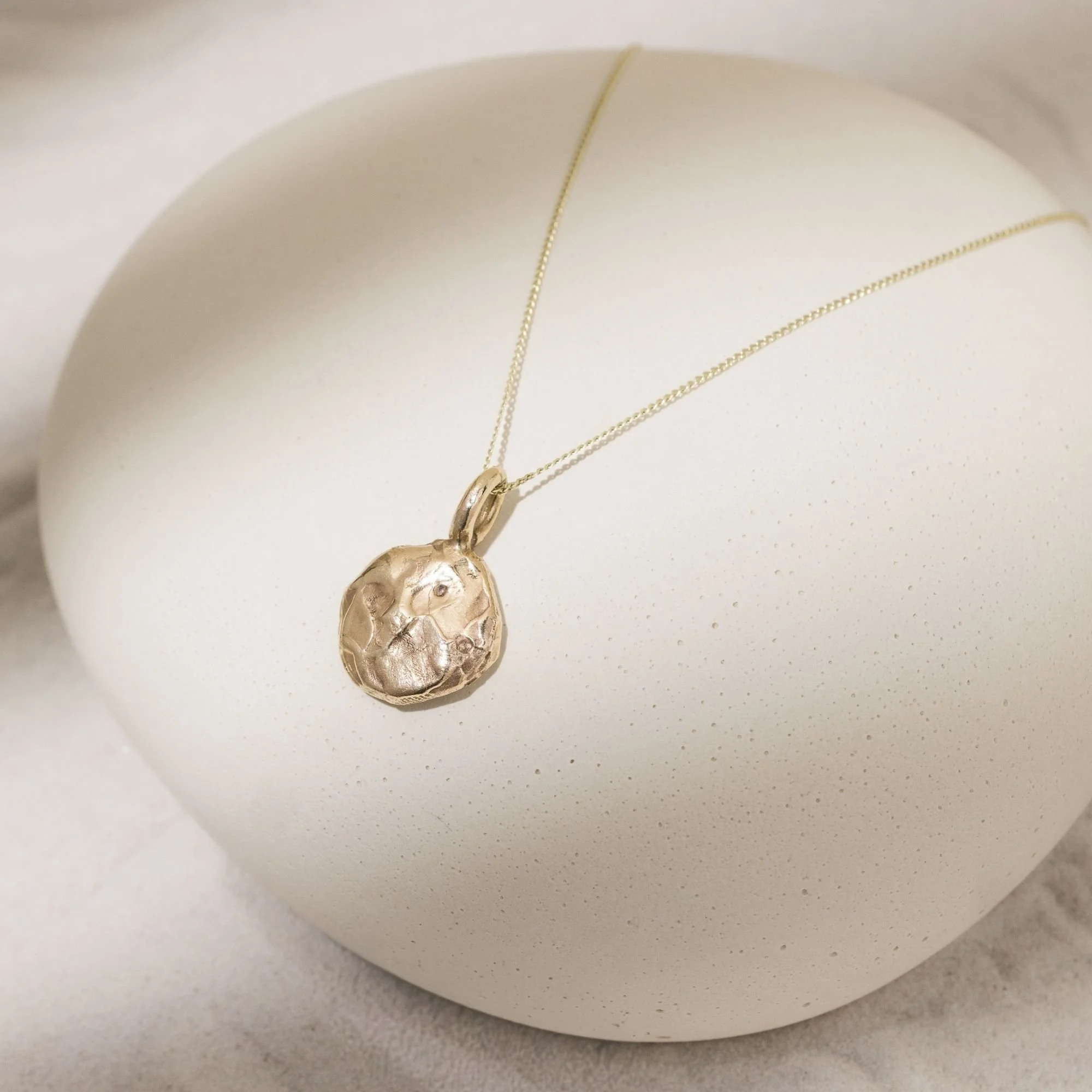 Full Moon Necklace - 9ct Gold