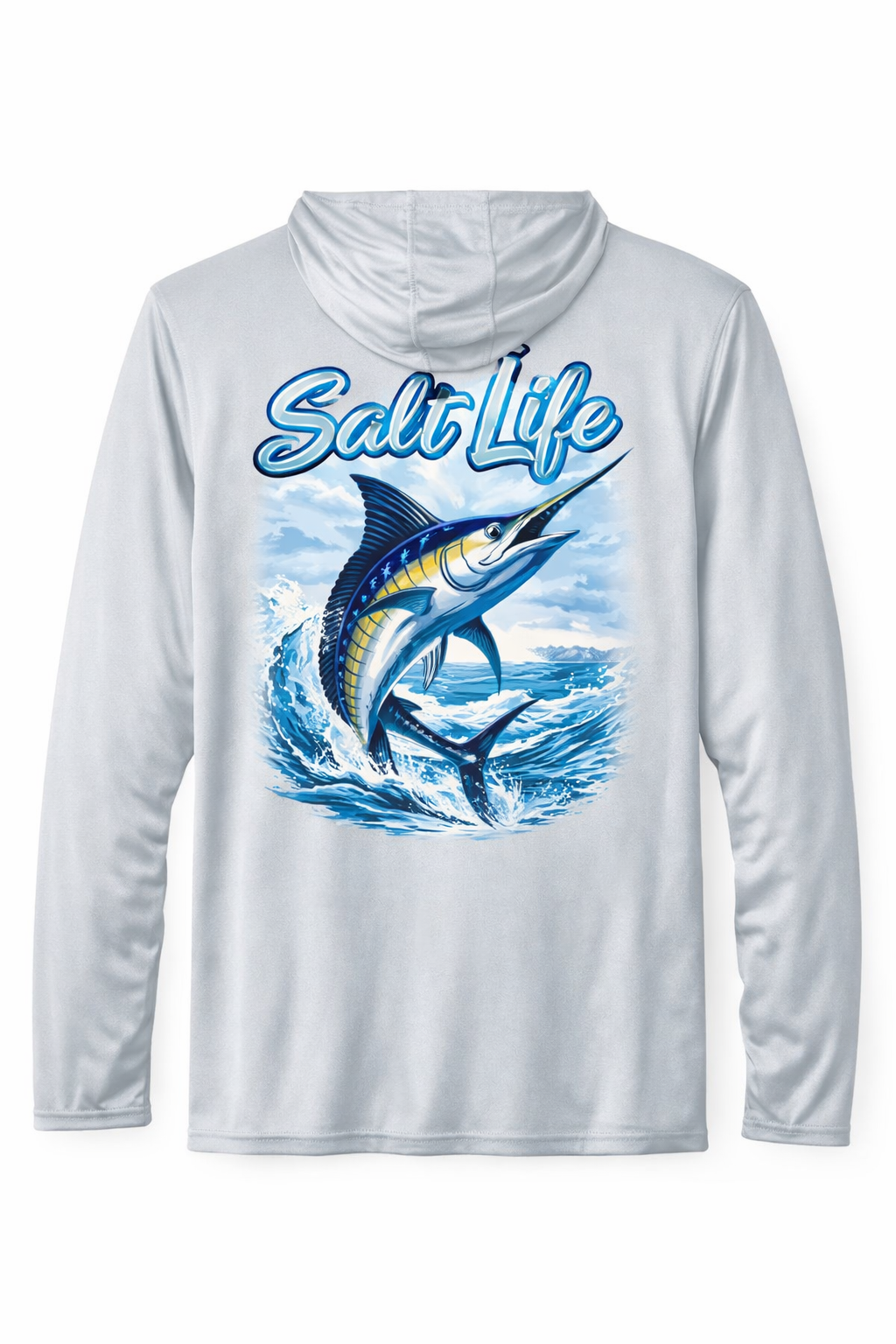 Men's Lightweight Hooded Sun Shirt (Front OR Back Design ONLY)