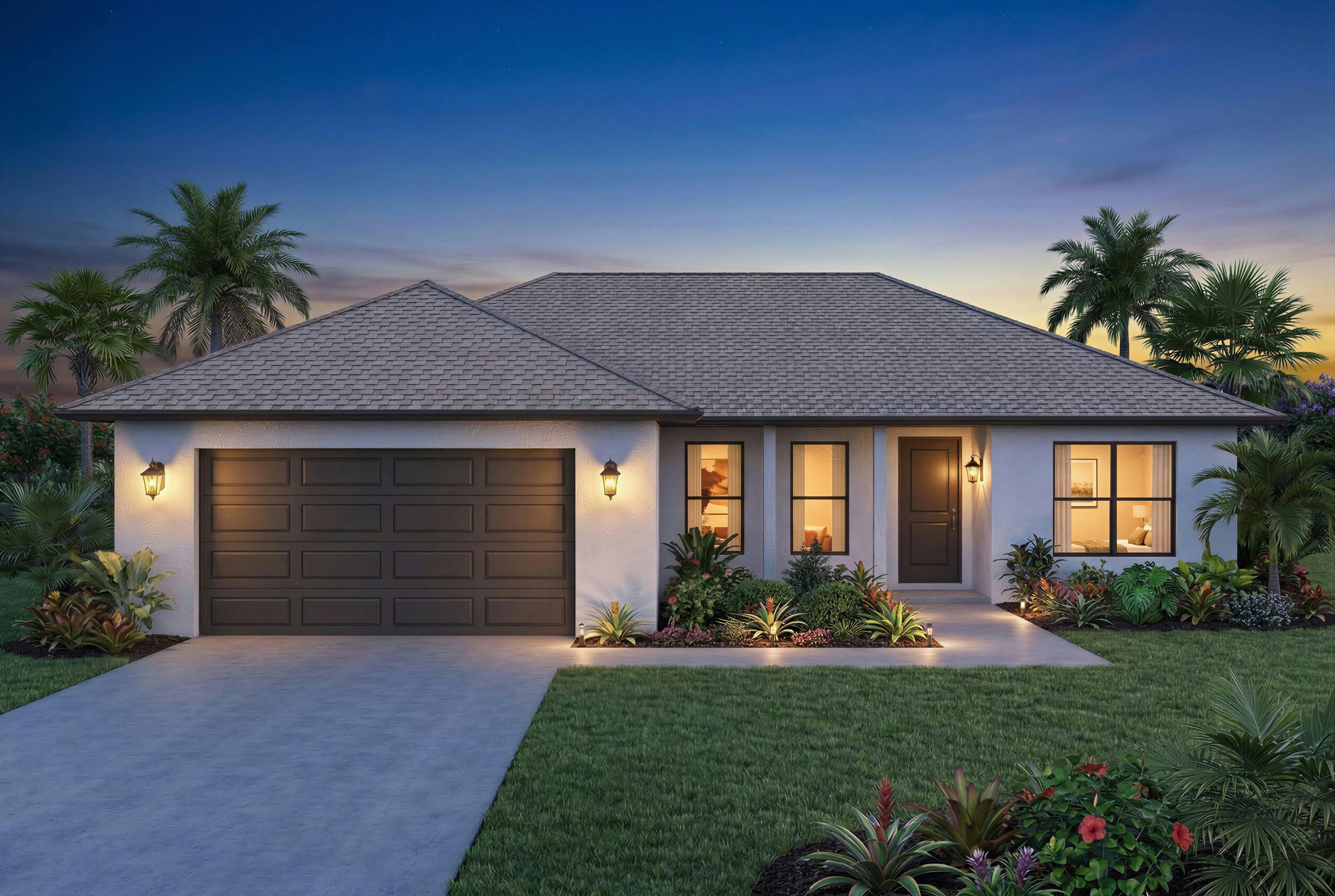 TWILIGHT•

Create a stunning first impression with warm, dramatic twilight imagery that highlights a property's exterior, lighting, and architectural details.