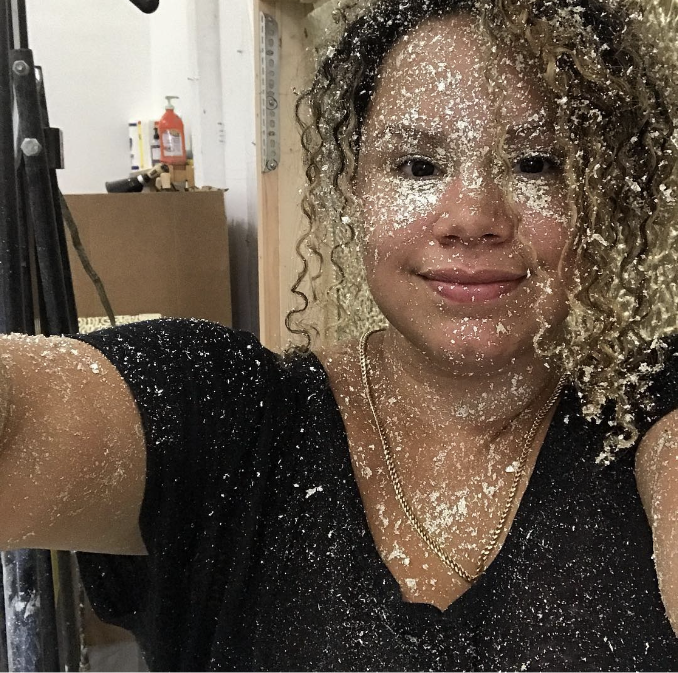 12kt  white gold self portrait