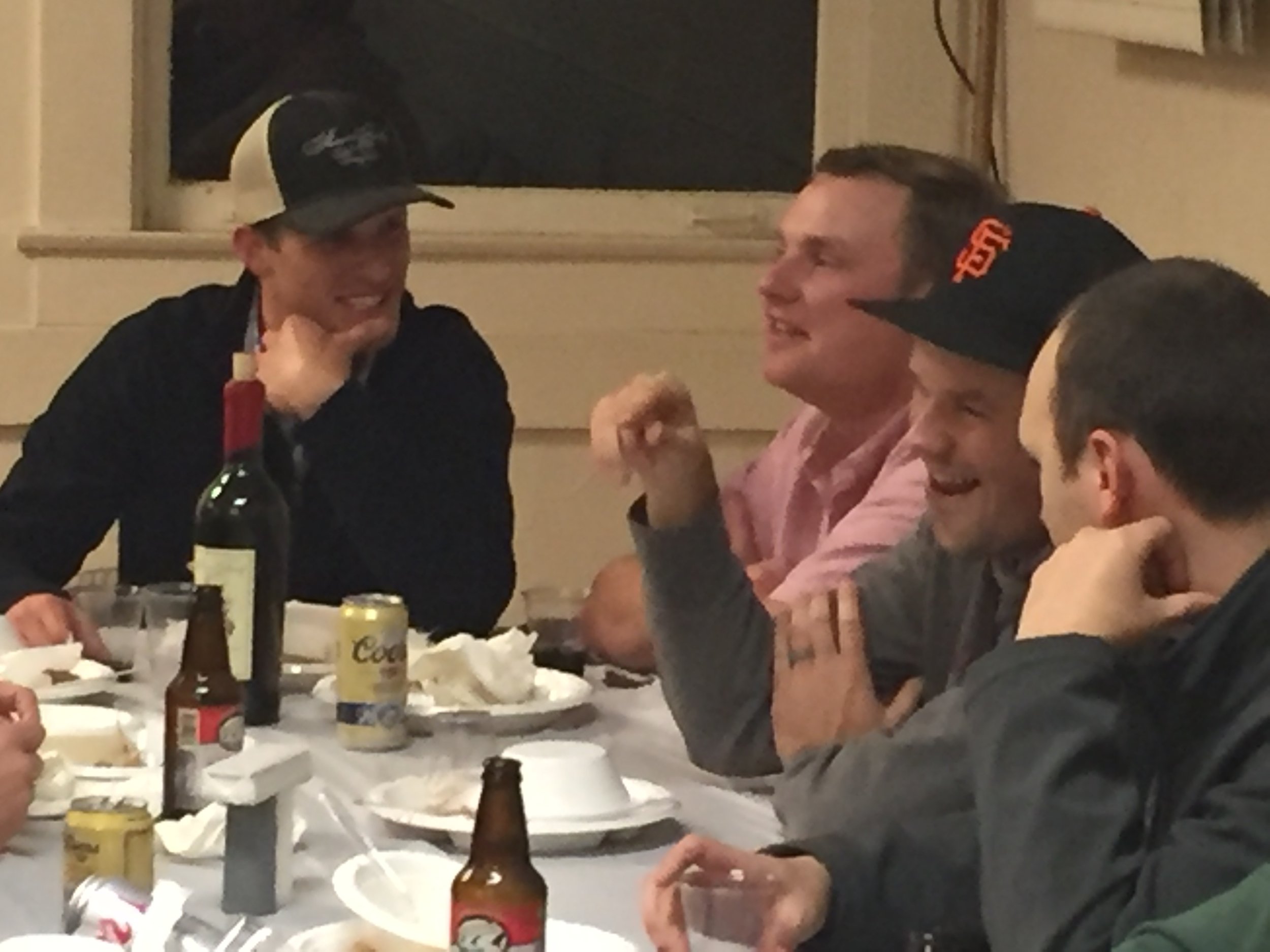 Woody Davis enjoying a Social Dinner