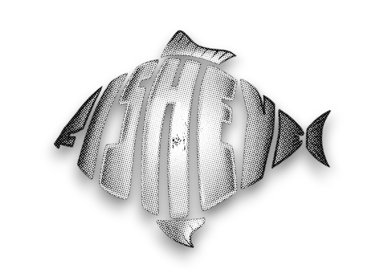 A hockey puck with the words 'THE HOCKEY' written on it in stylized text.