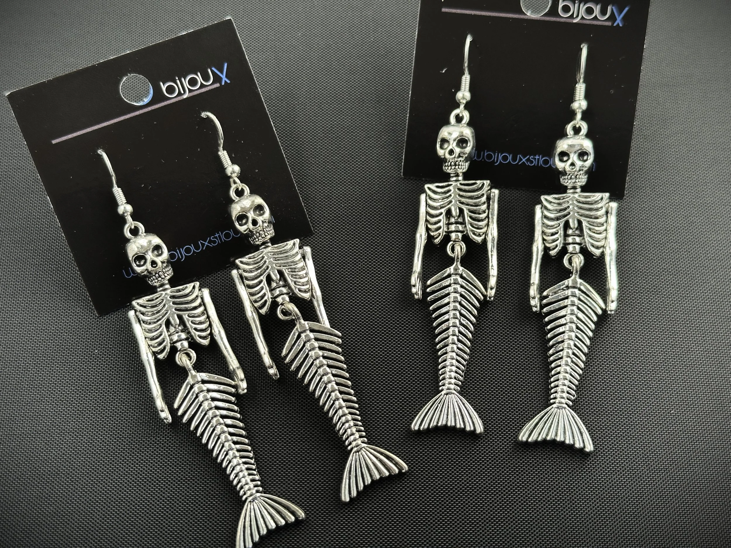 Earrings - Mermaid Skeleton