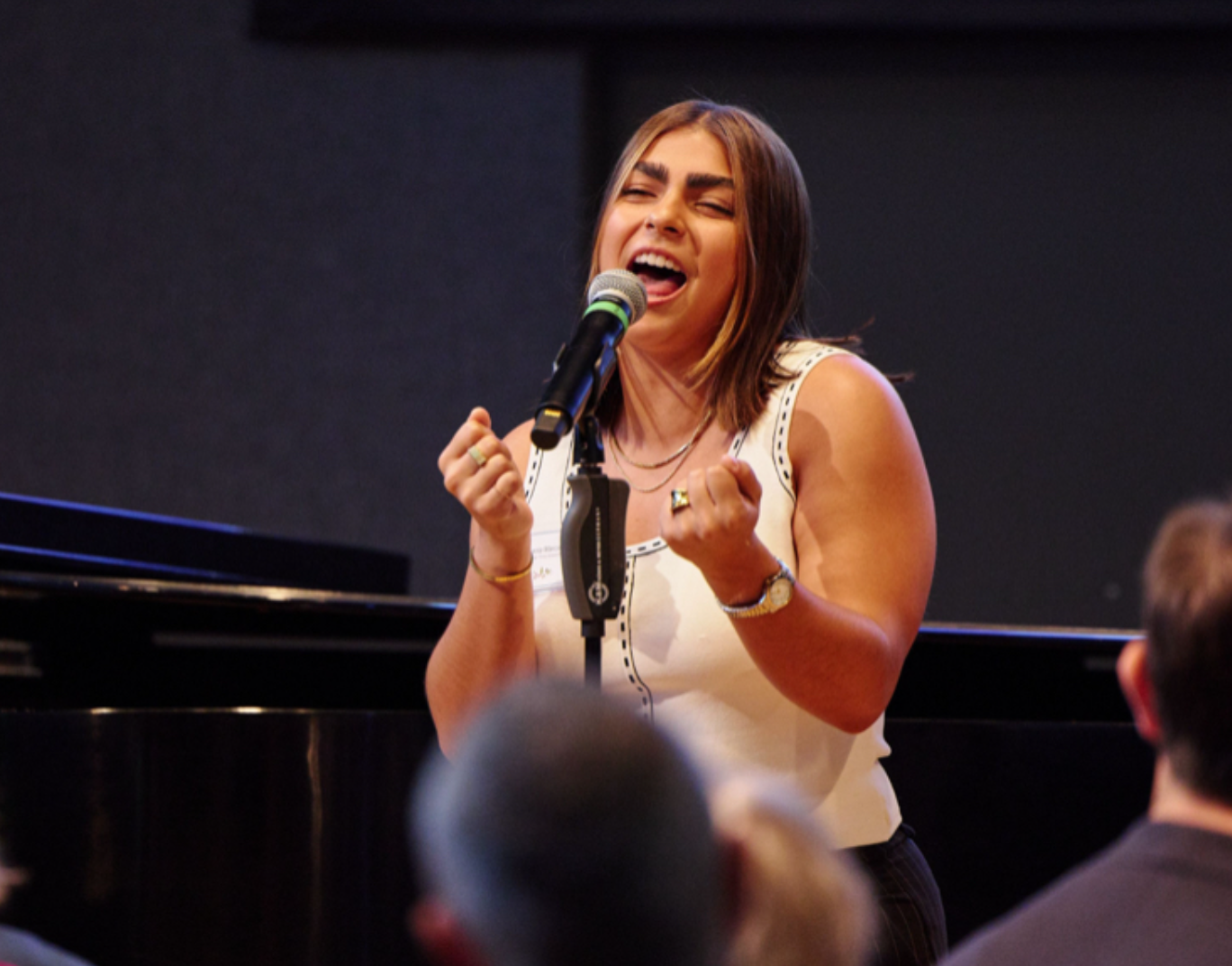Performing for prospective students at the Boston Conservatory