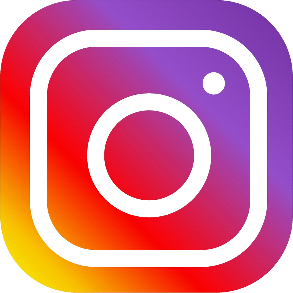 Instagram logo with gradient colors blending from purple and pink to orange and yellow.