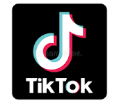 TikTok logo with black background