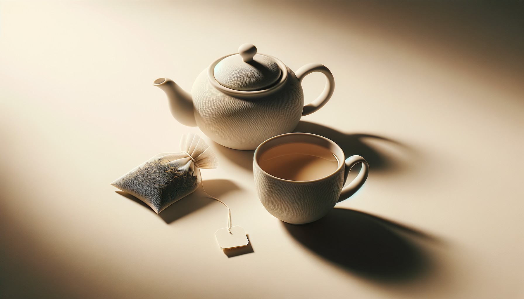 teapot, teacup, teabag