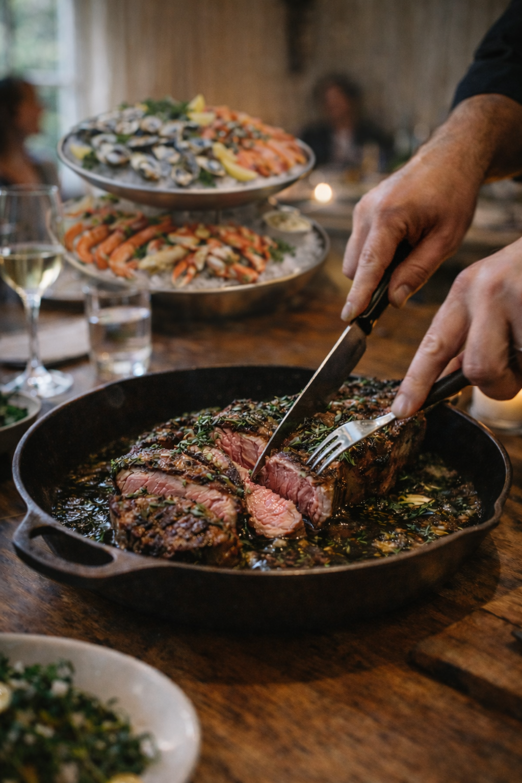 Private dining experience at home for a milestone celebration in Scotland