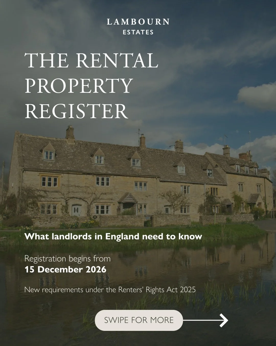 The Rental Property Register is coming.

From 15 December 2026, the Government will begin rolling out a new registration service for landlords across England.

Landlords of properties let under assured or regulated tenancies will need to register the