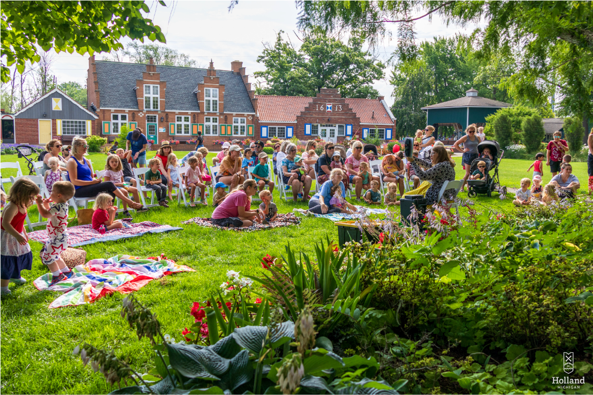 Children in the lawn