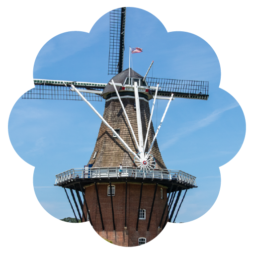 Windmill in flower shape