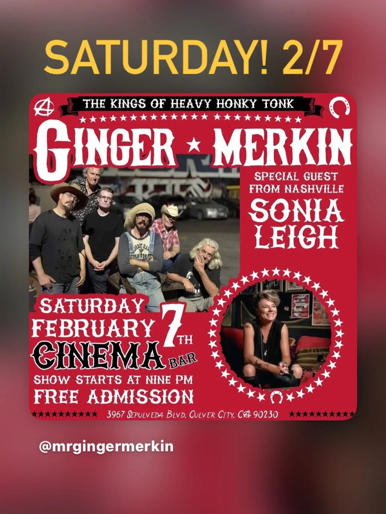 Saturday Night 2/8 Cinema Bar!!