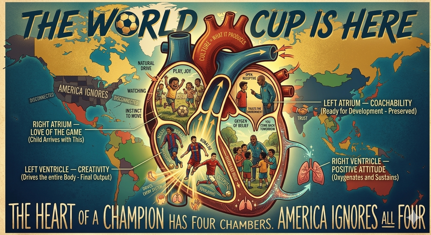 The World Cup Is Here. The Heart of a Soccer Champion Has Four Chambers. America Ignores All Four.