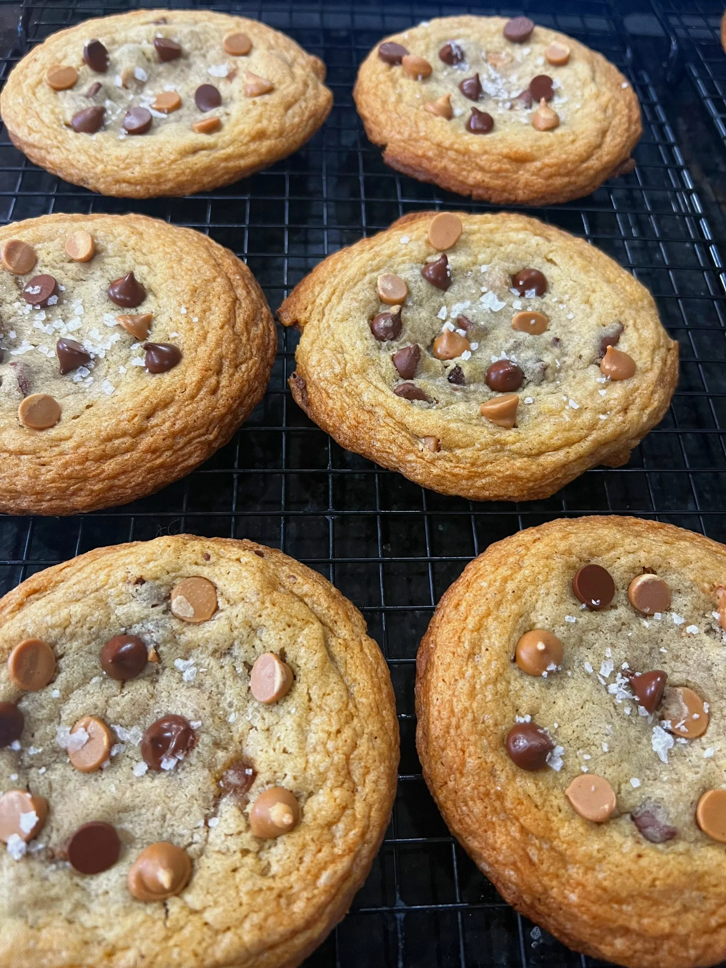 Sourdough Brown Butter Chocolate & Peanut Butter Chip Cookies