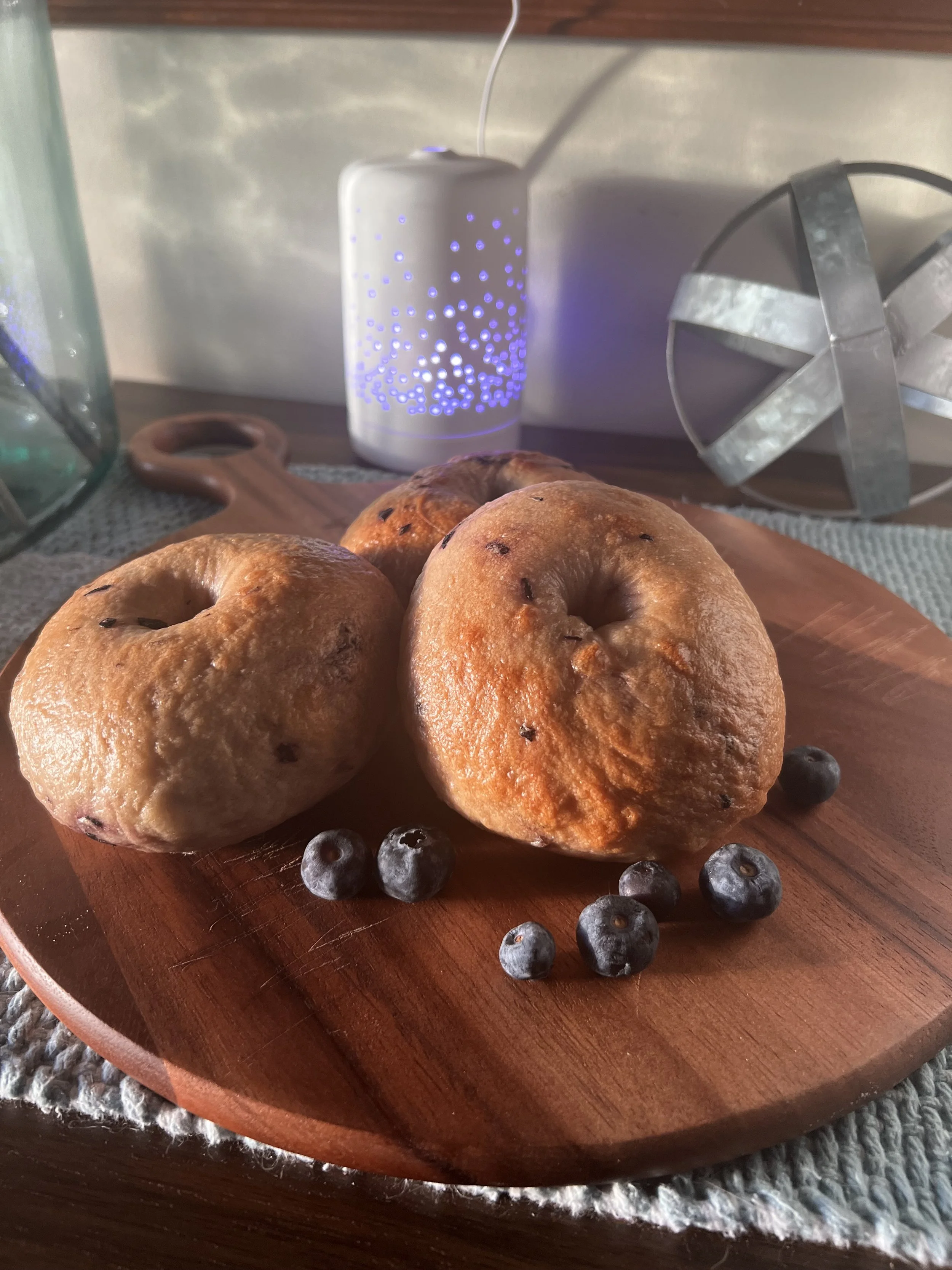 Sourdough Blueberry Bagels