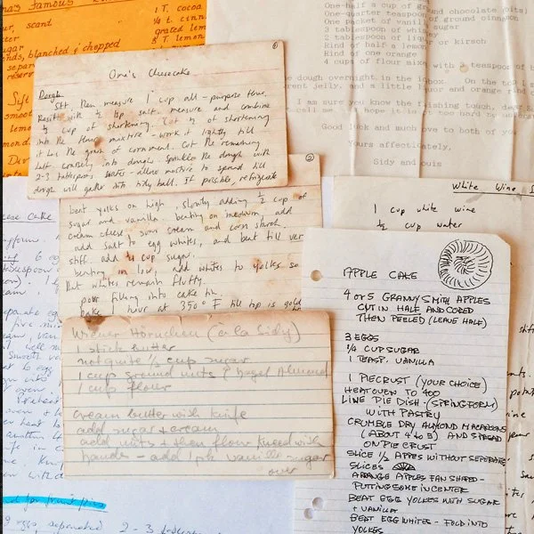 handwritten recipes