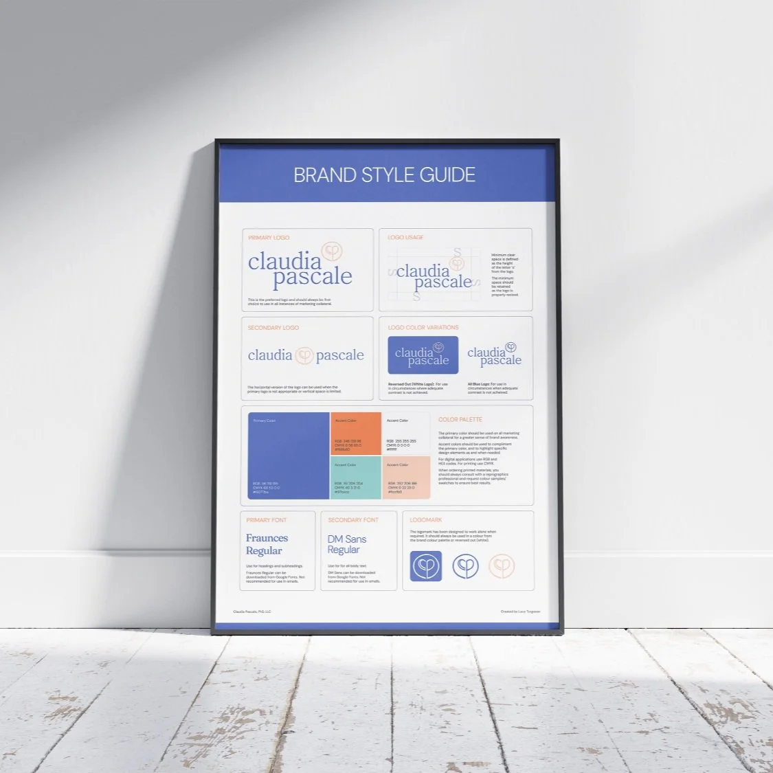Claudia Pascale Brand Style Guide