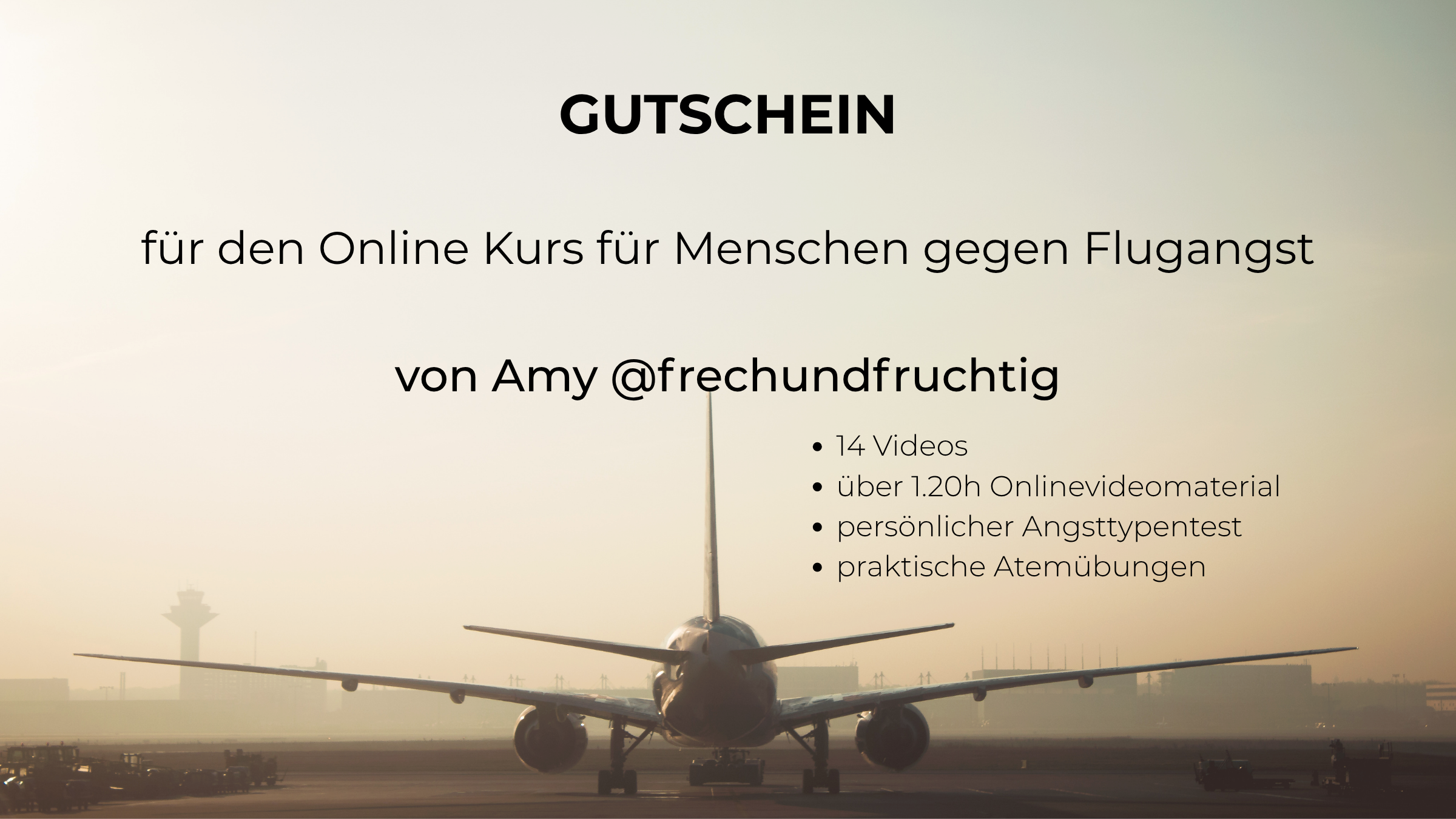 Geschenkgutschein Kurs für Menschen mit Flugangst