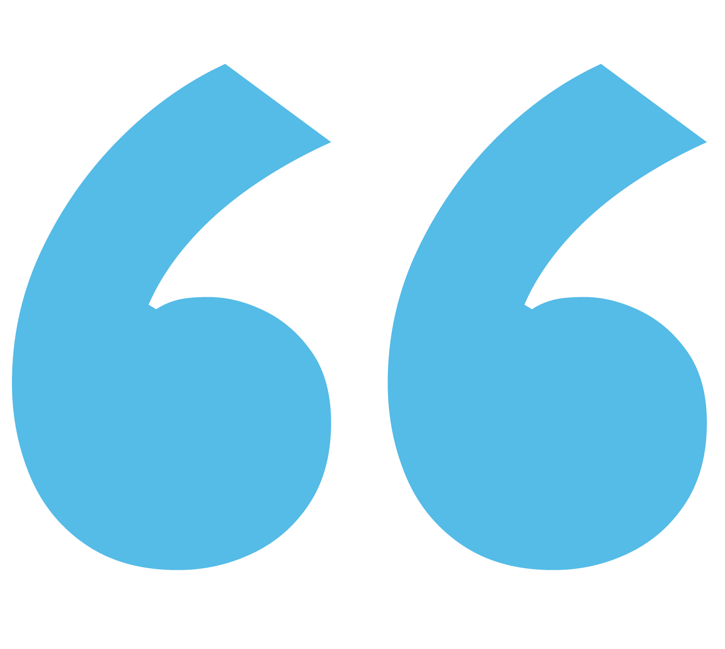 Blue quotations.