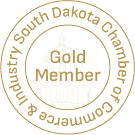 South Dakota Chamber of Commerce and Industry Gold Member emblem.