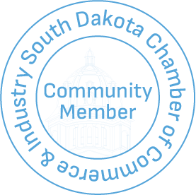 South Dakota Chamber of Commerce and Industry Community Member emblem.