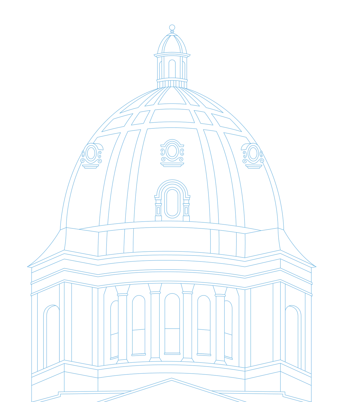 Illustration of South Dakota capitol.