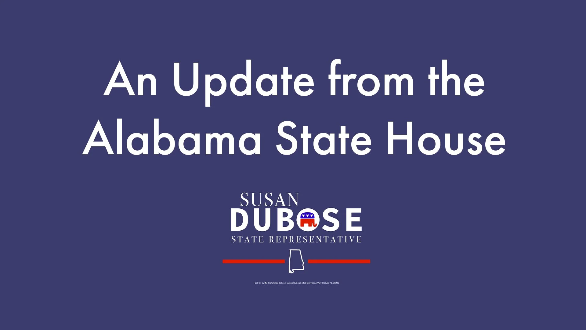 An Update from the Alabama State House for the Week of March 9, 2026 - March 13, 2026