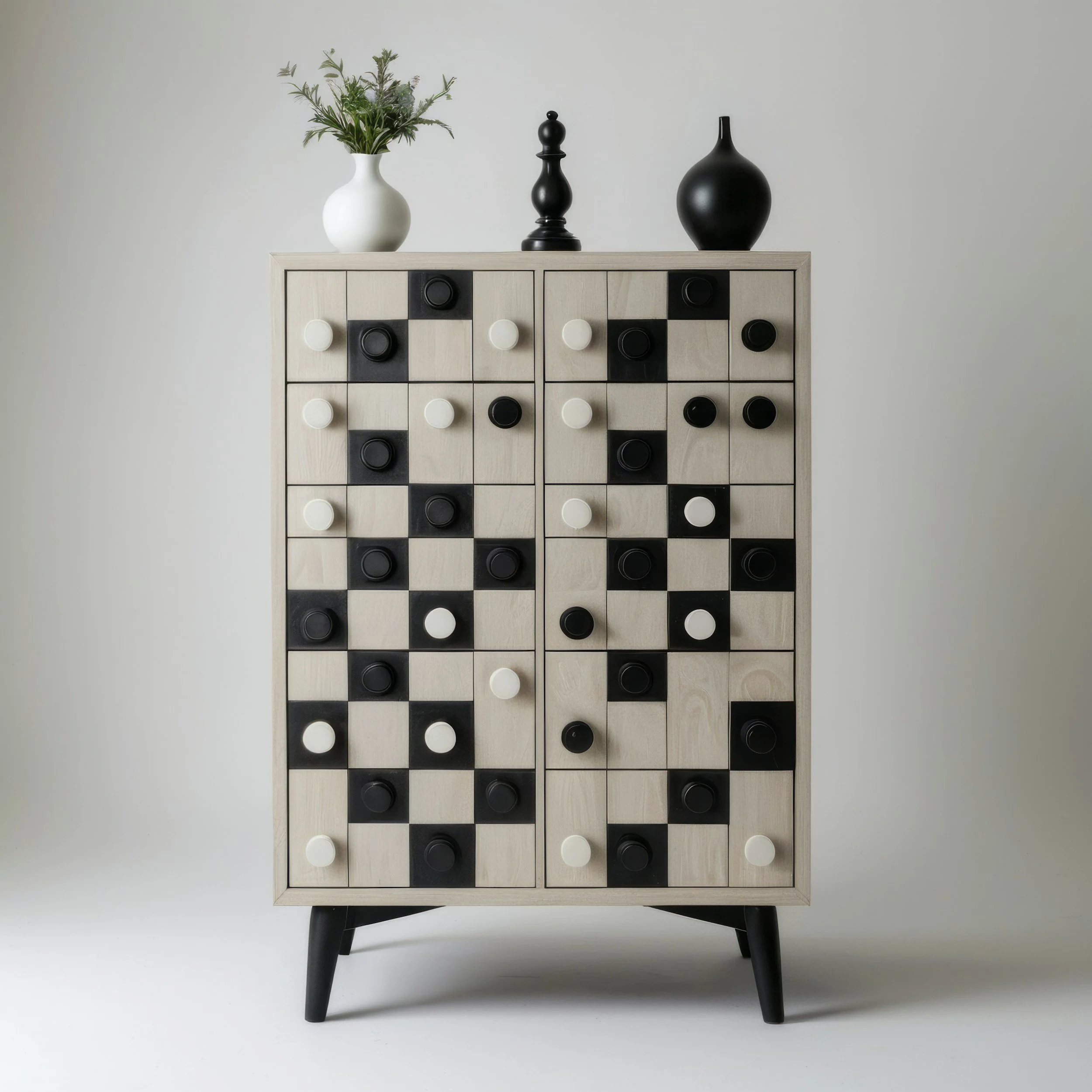 Custom Geometric freestanding dresser