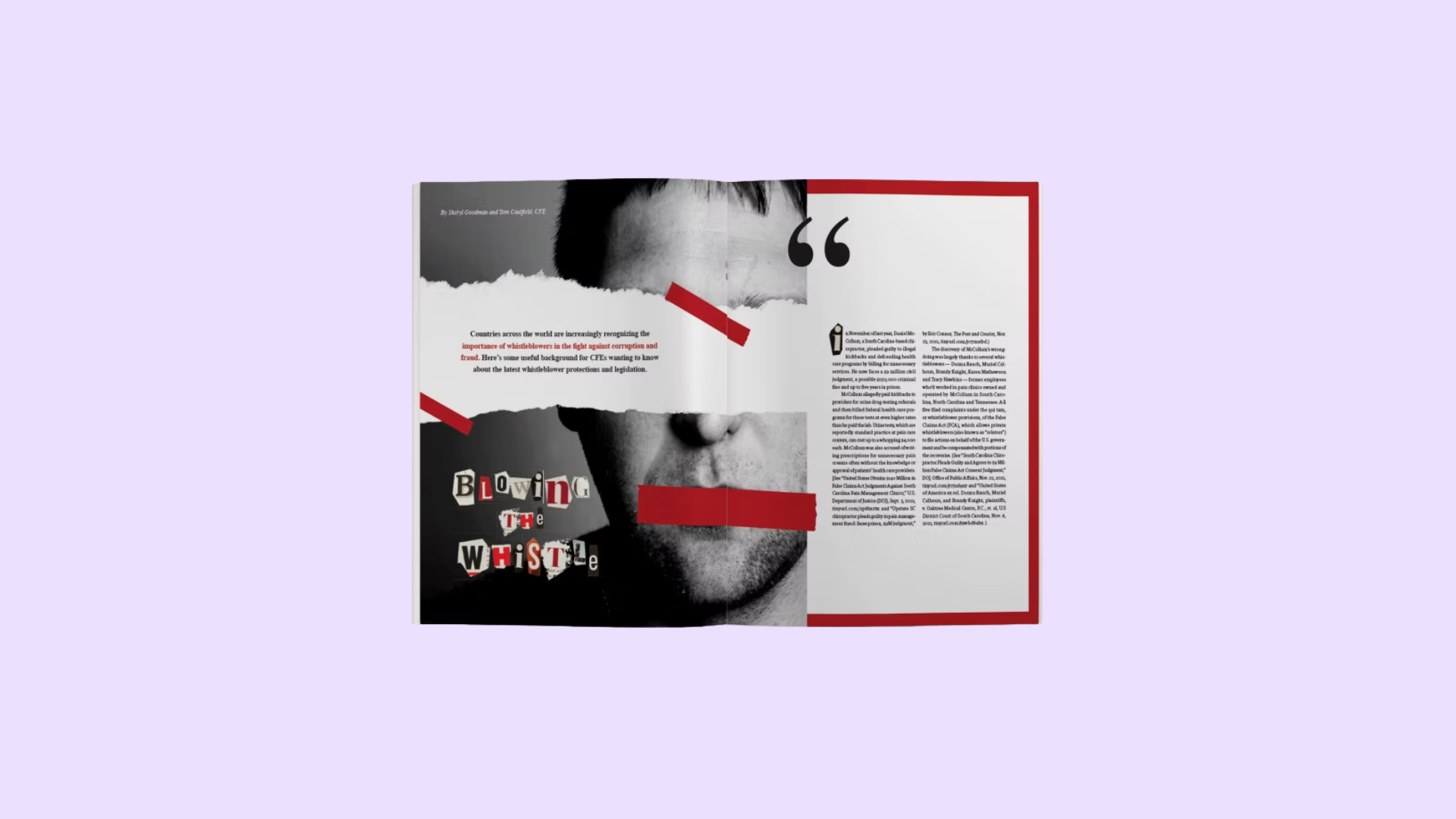 Fraud Magazine Spread