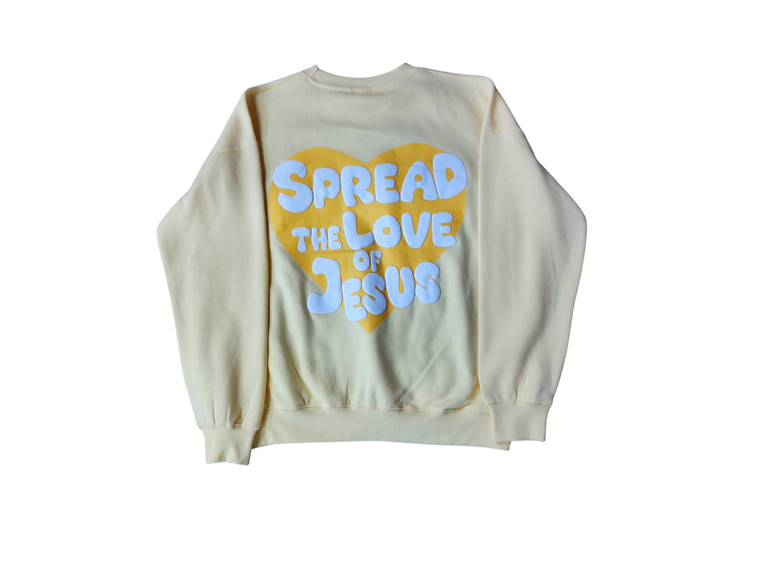 Spread The Love of Jesus Crewneck | Yellow