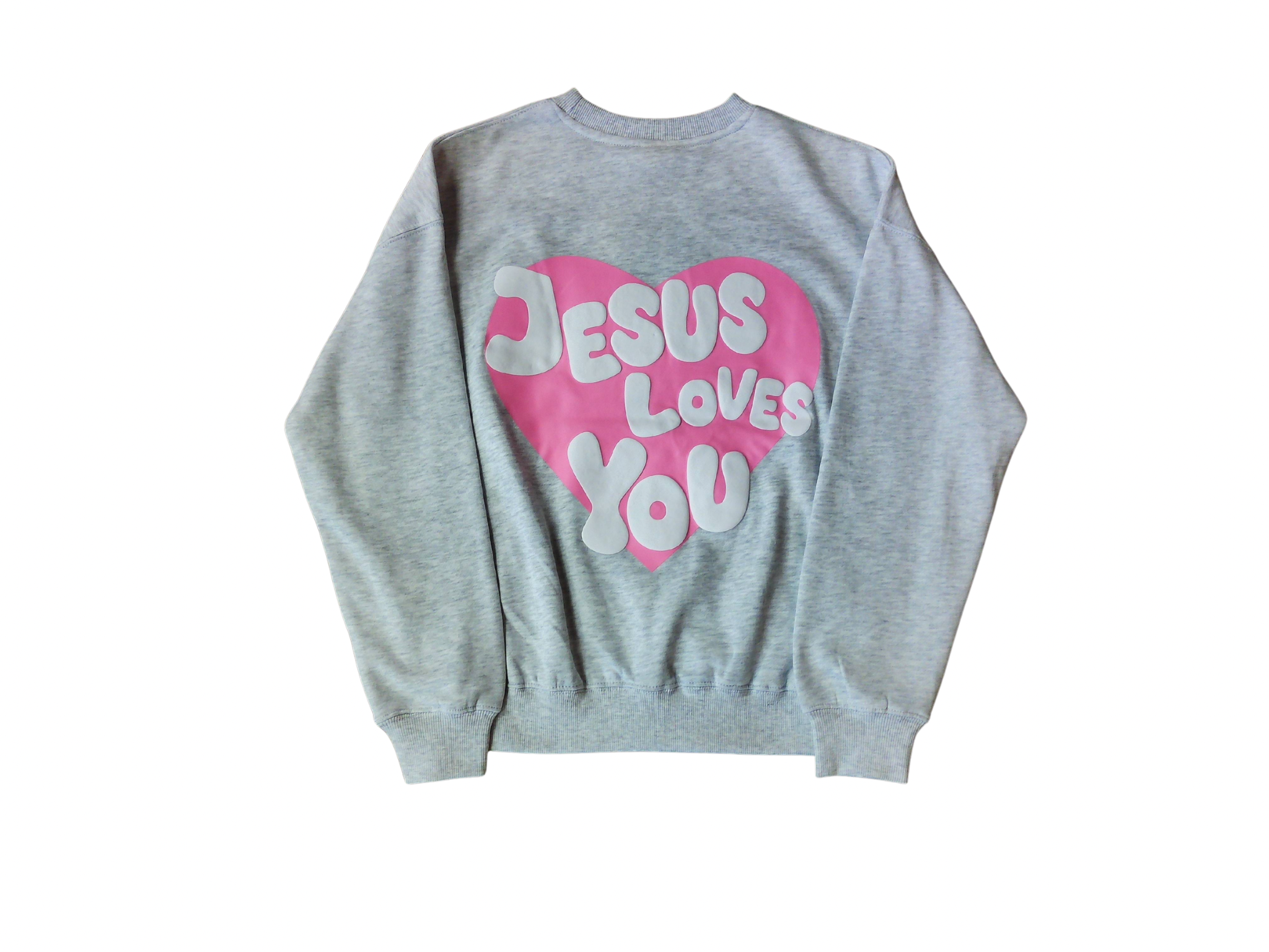 Jesus Loves You Crewneck | Hot Pink