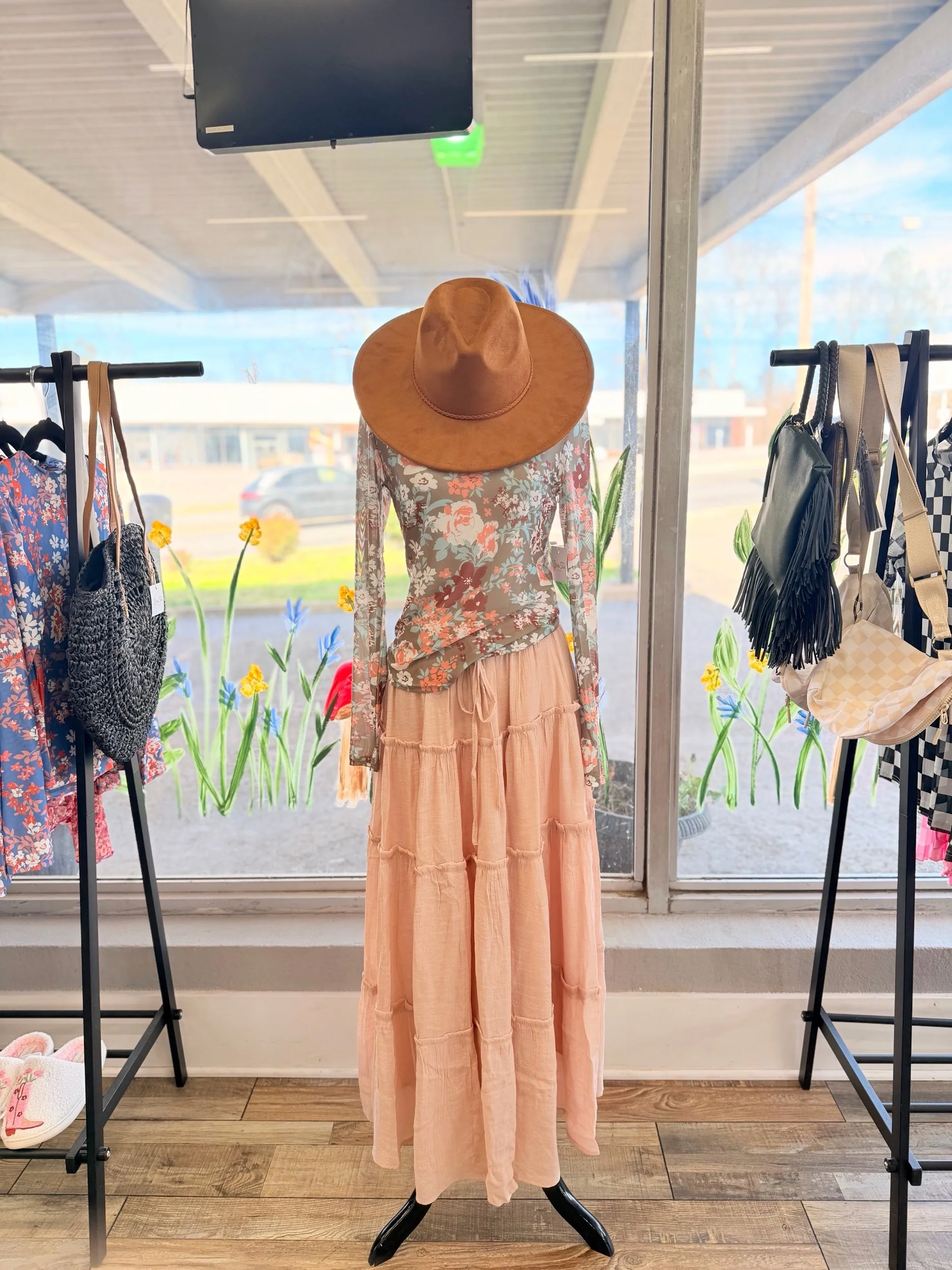 Tiered Fairy Maxi Skirt | Nude