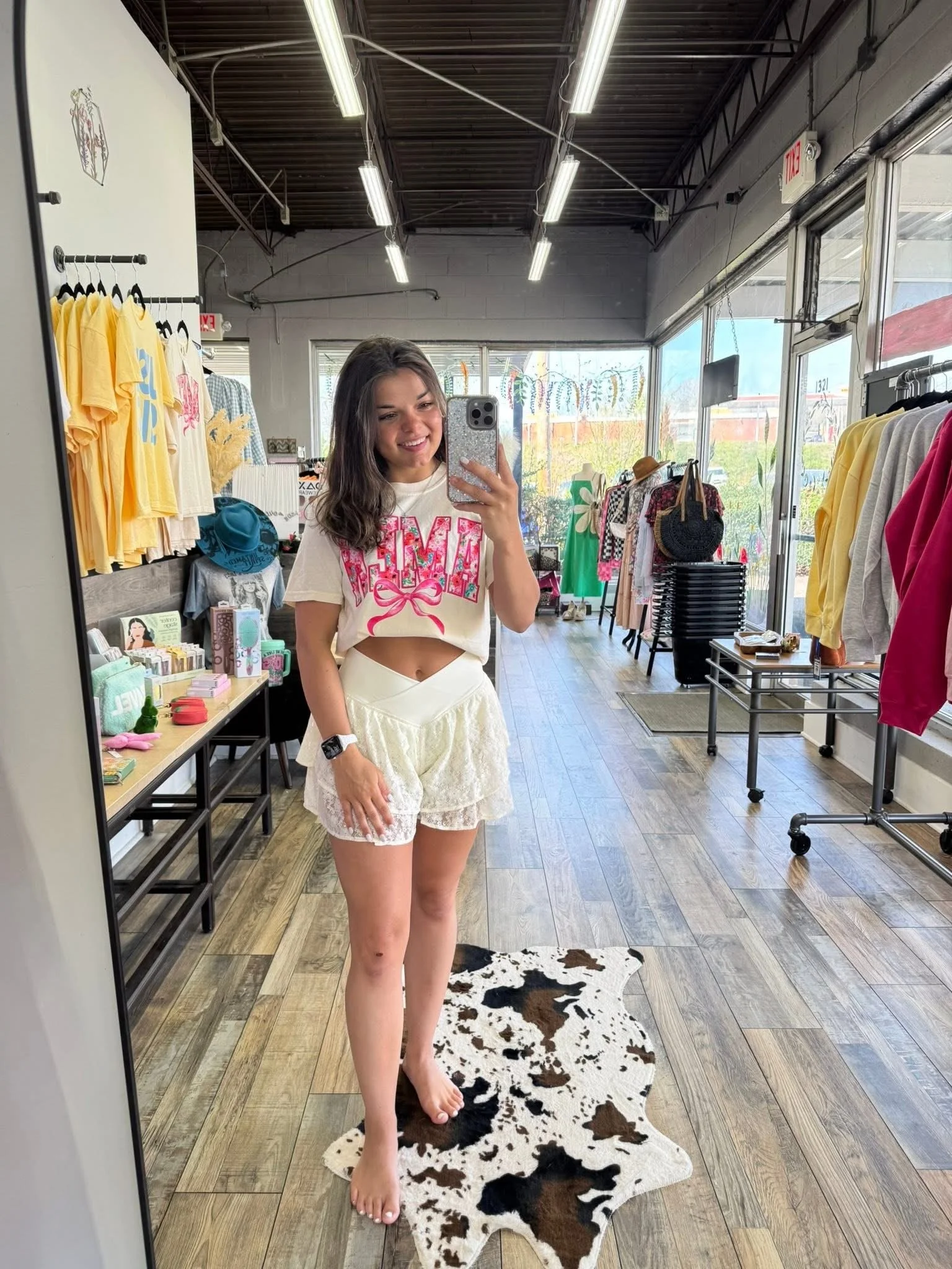 Spandex Crossed Lace Skort