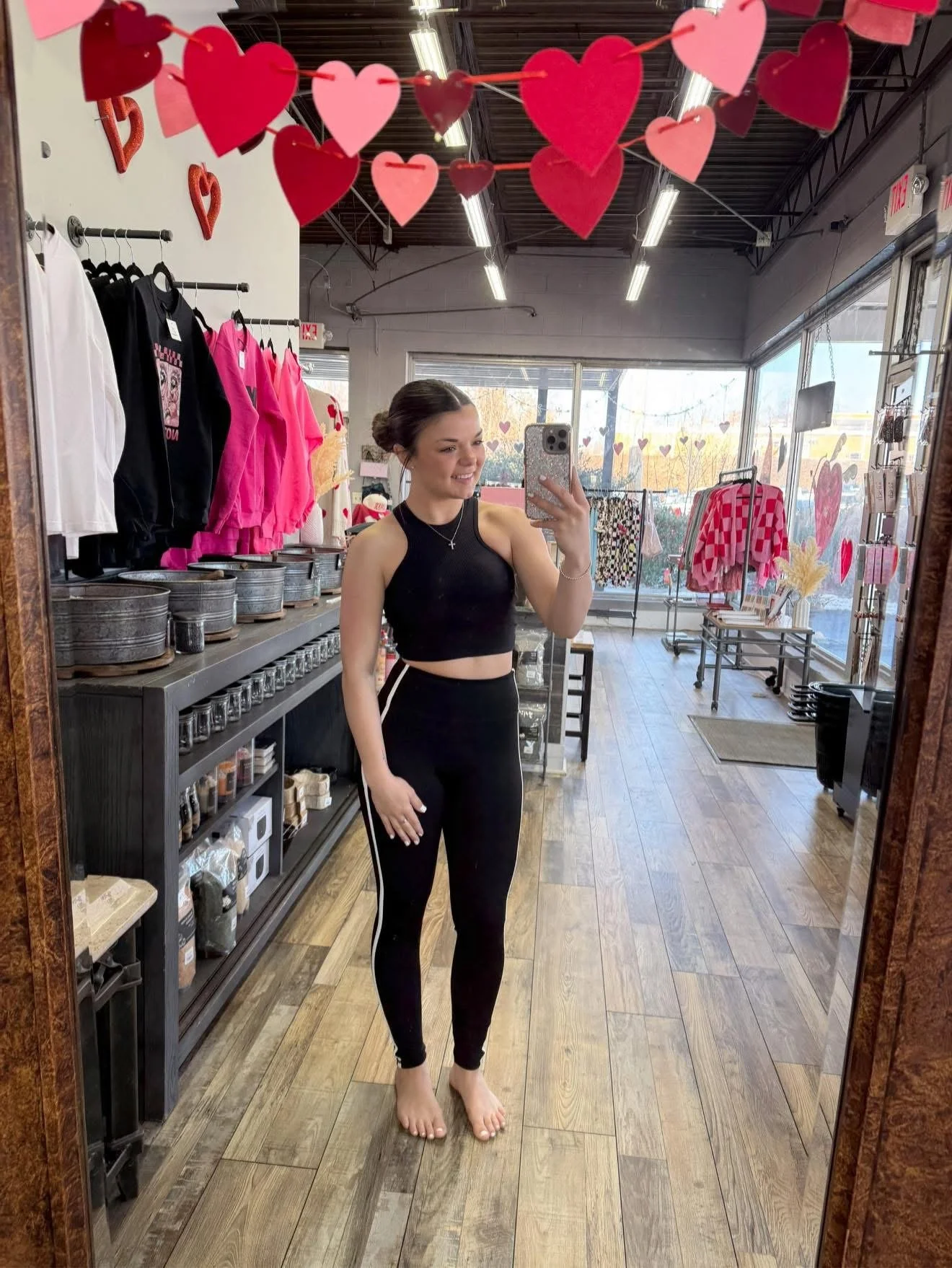 Ribbed Black Cross Back Workout Tank