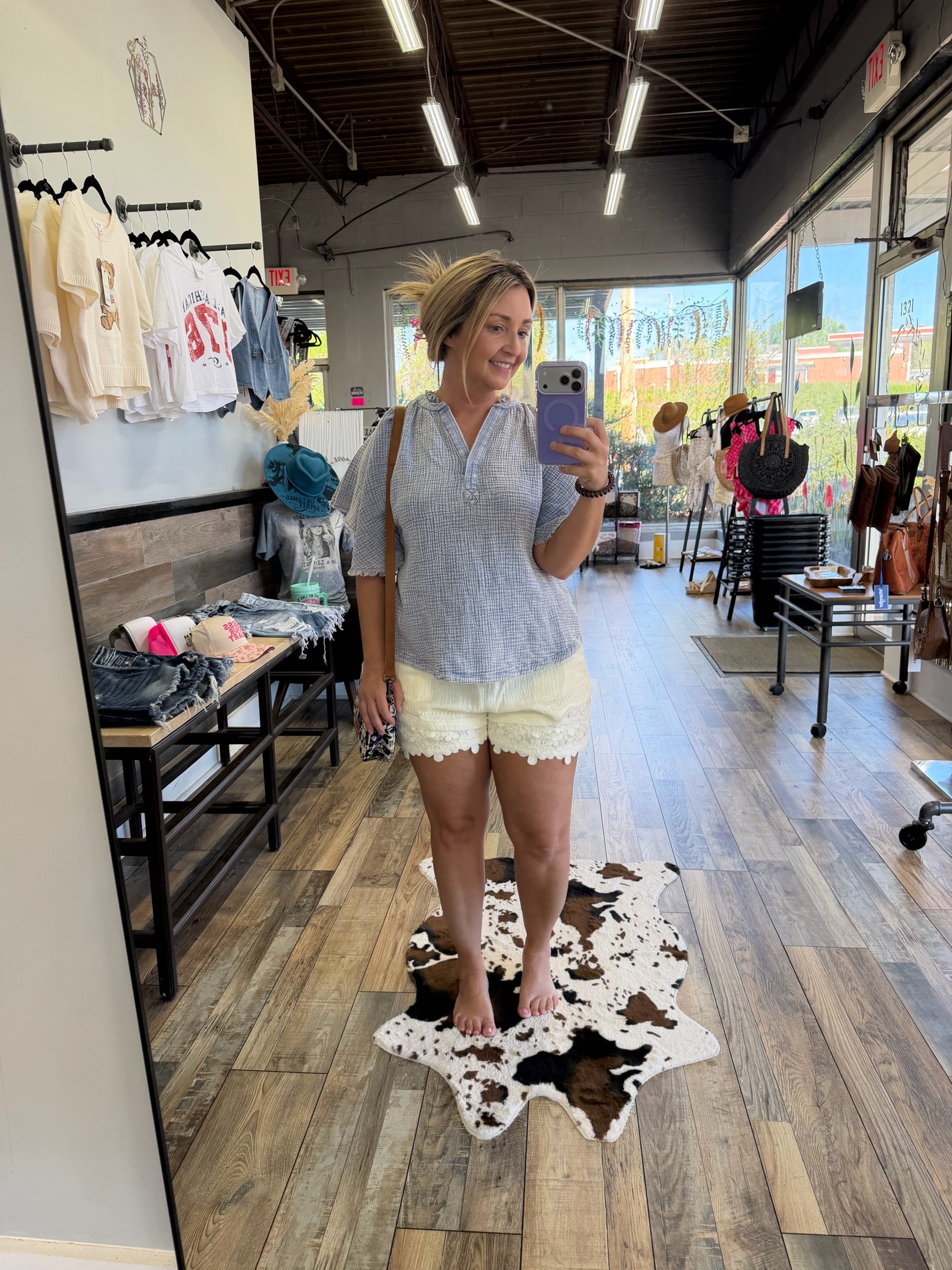 New In Canvas Flocked Sleeve | Mild Blue