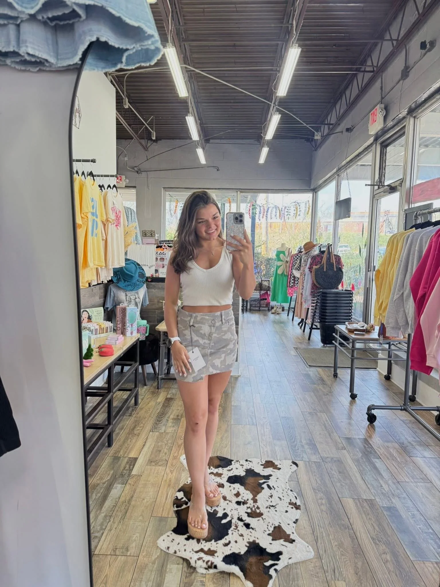 Hidden - Camo Fold Over Skirt