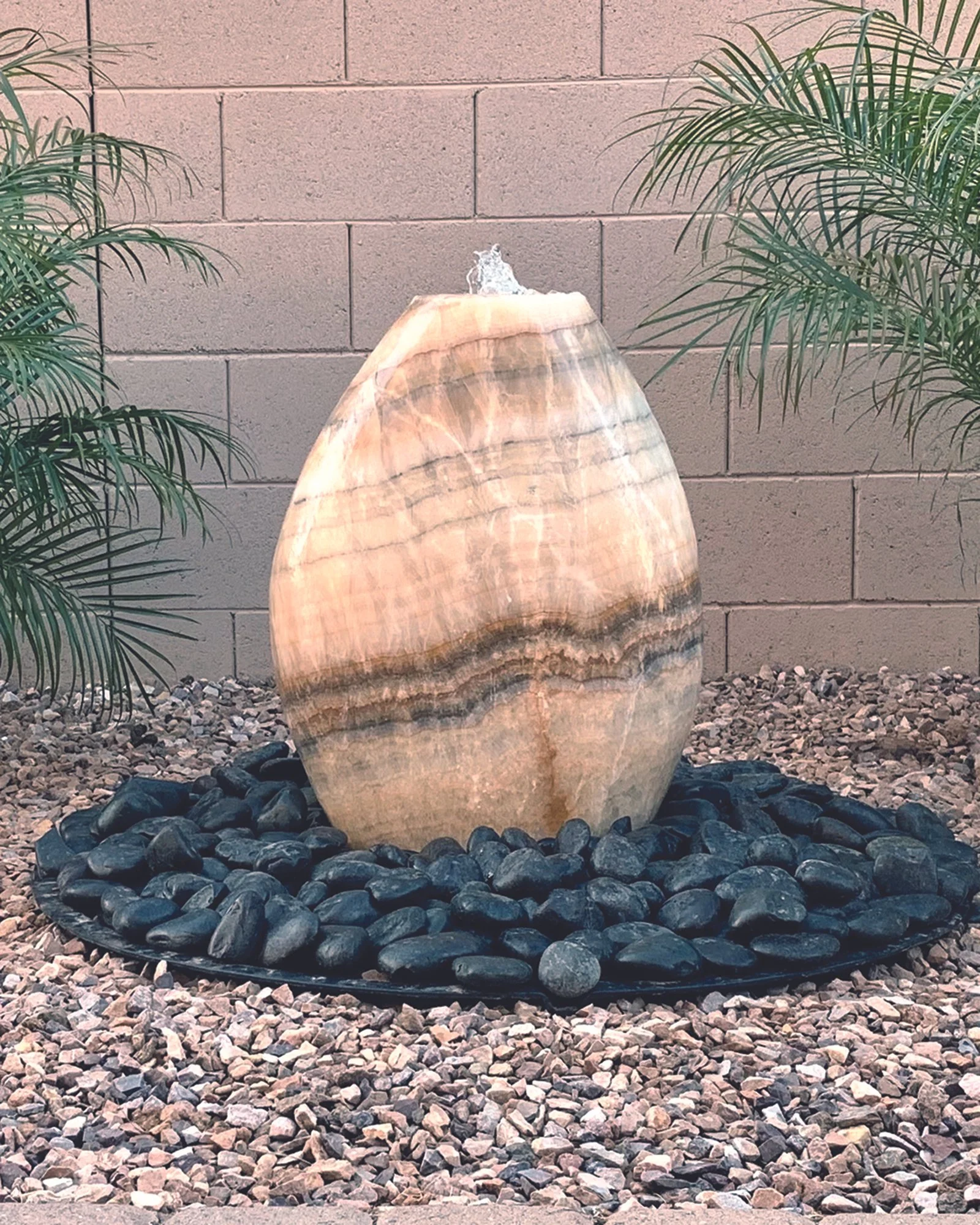 Almond shaped fountain