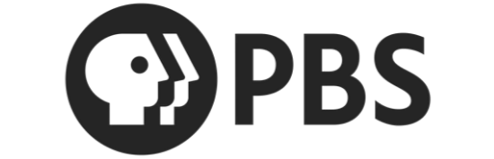 Black and white logo PBS