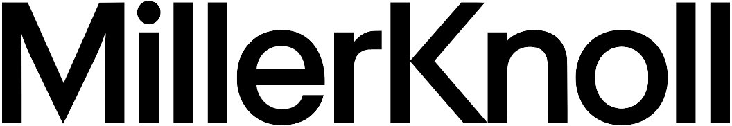 Black and white logo  'MillerKnoll'