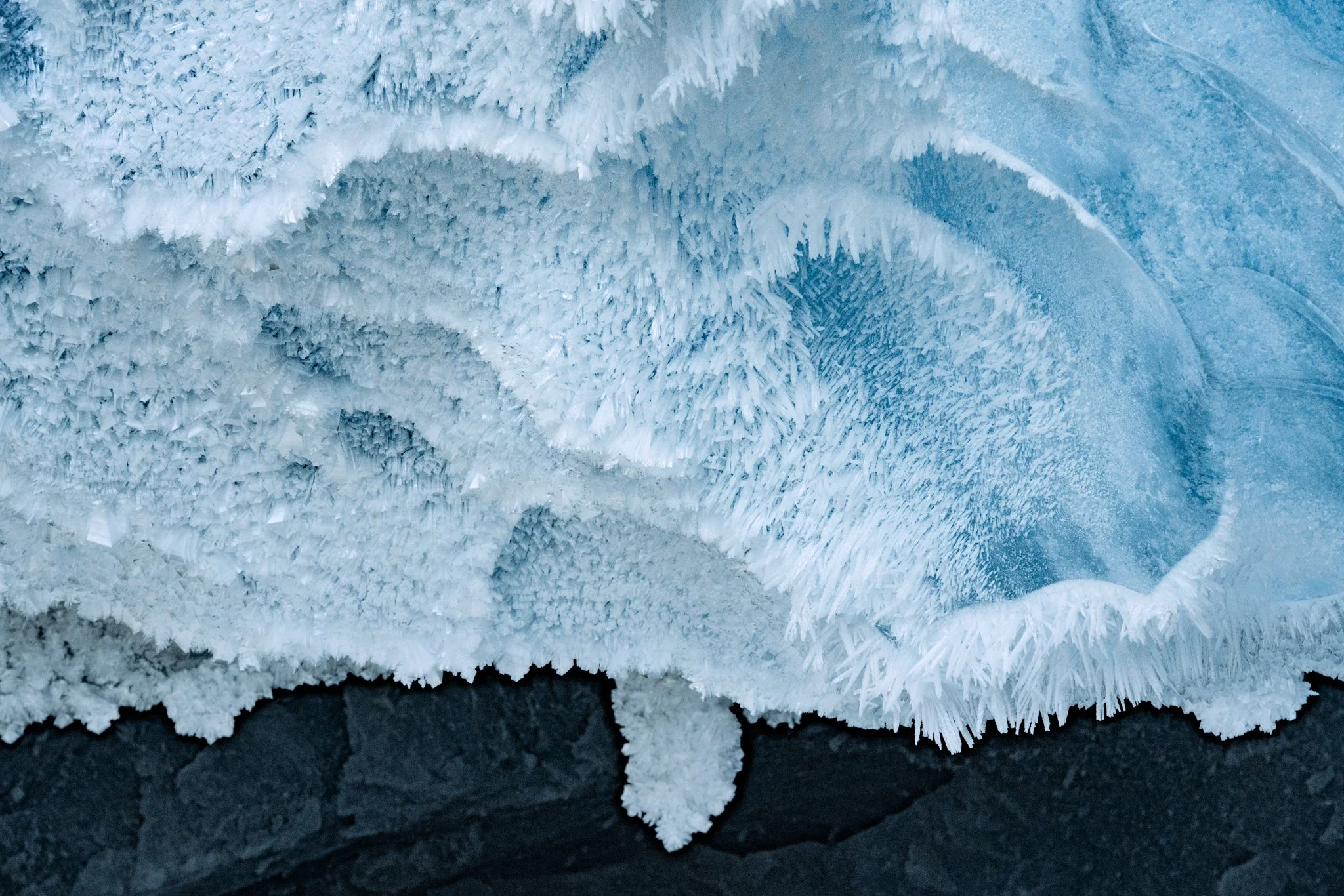 Ice at Morteratsch Glacier Switzerland