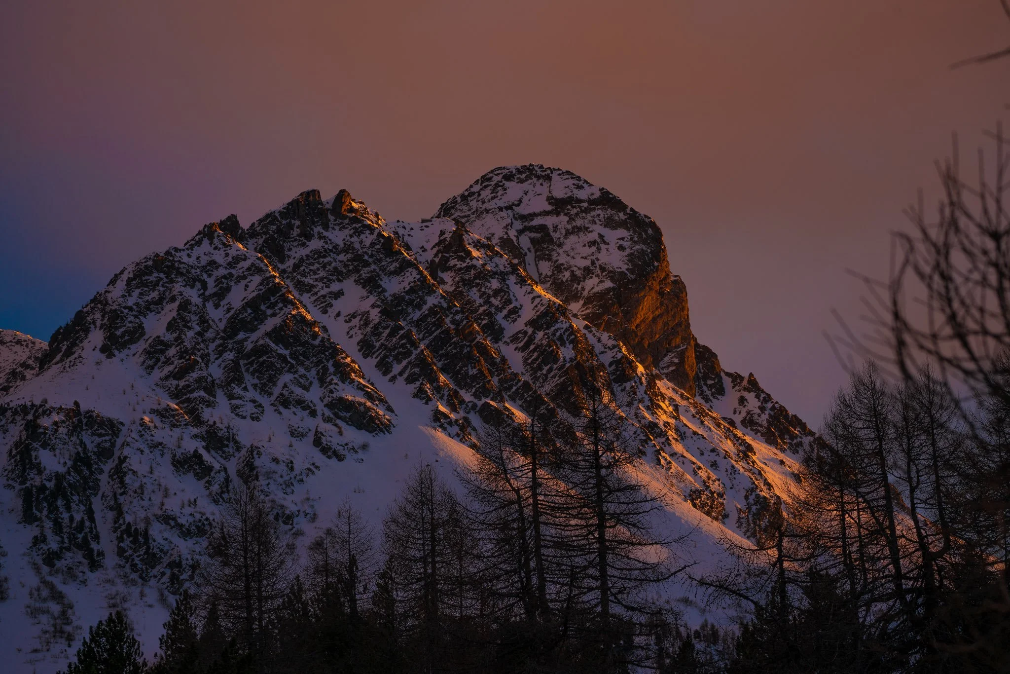Sunset Maloja Switzerland