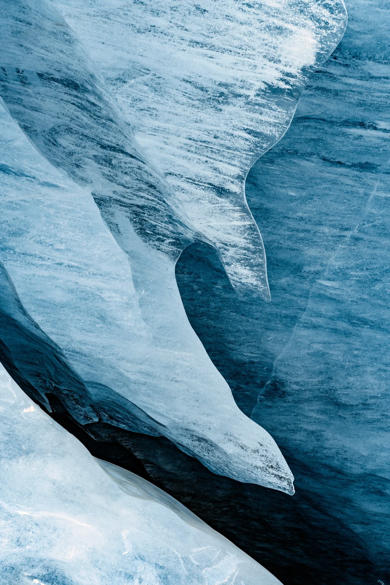 Ice cave at Morteratsch Glacier Switzerland