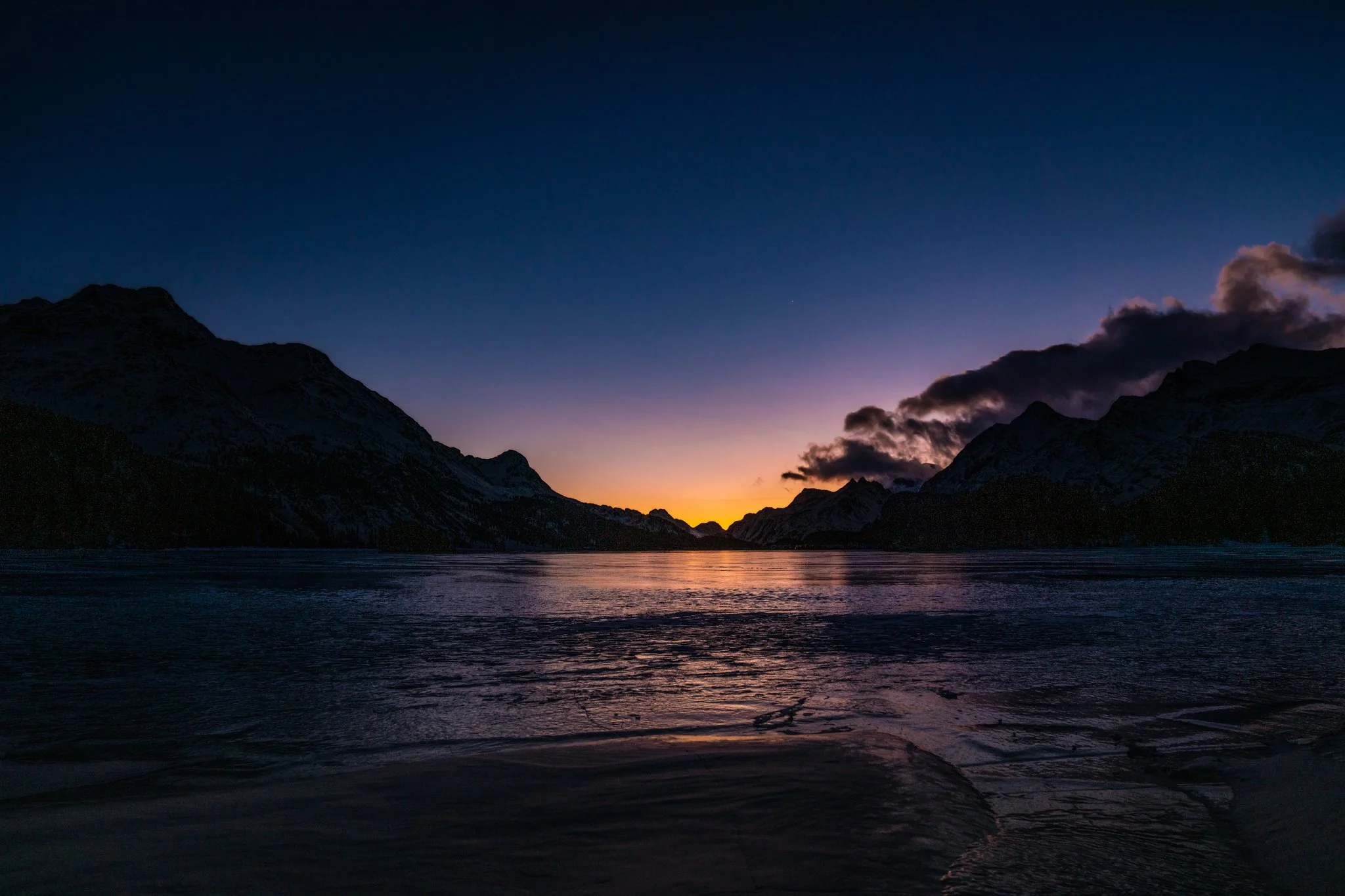 Lake Sils Sunset Switzerland