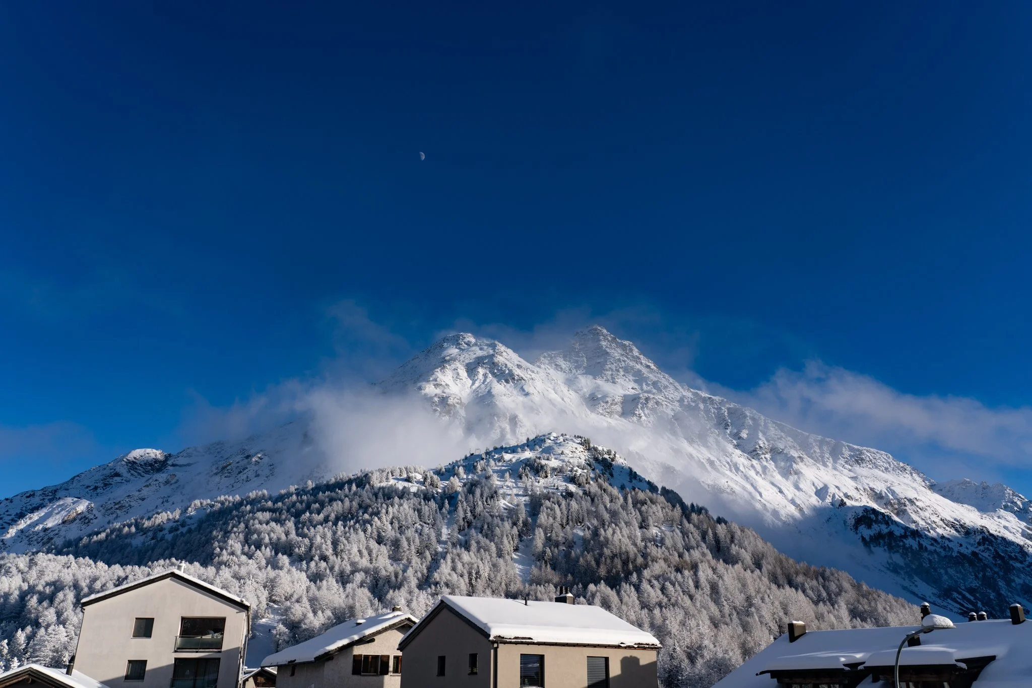 Wintery Maloja Switzerland