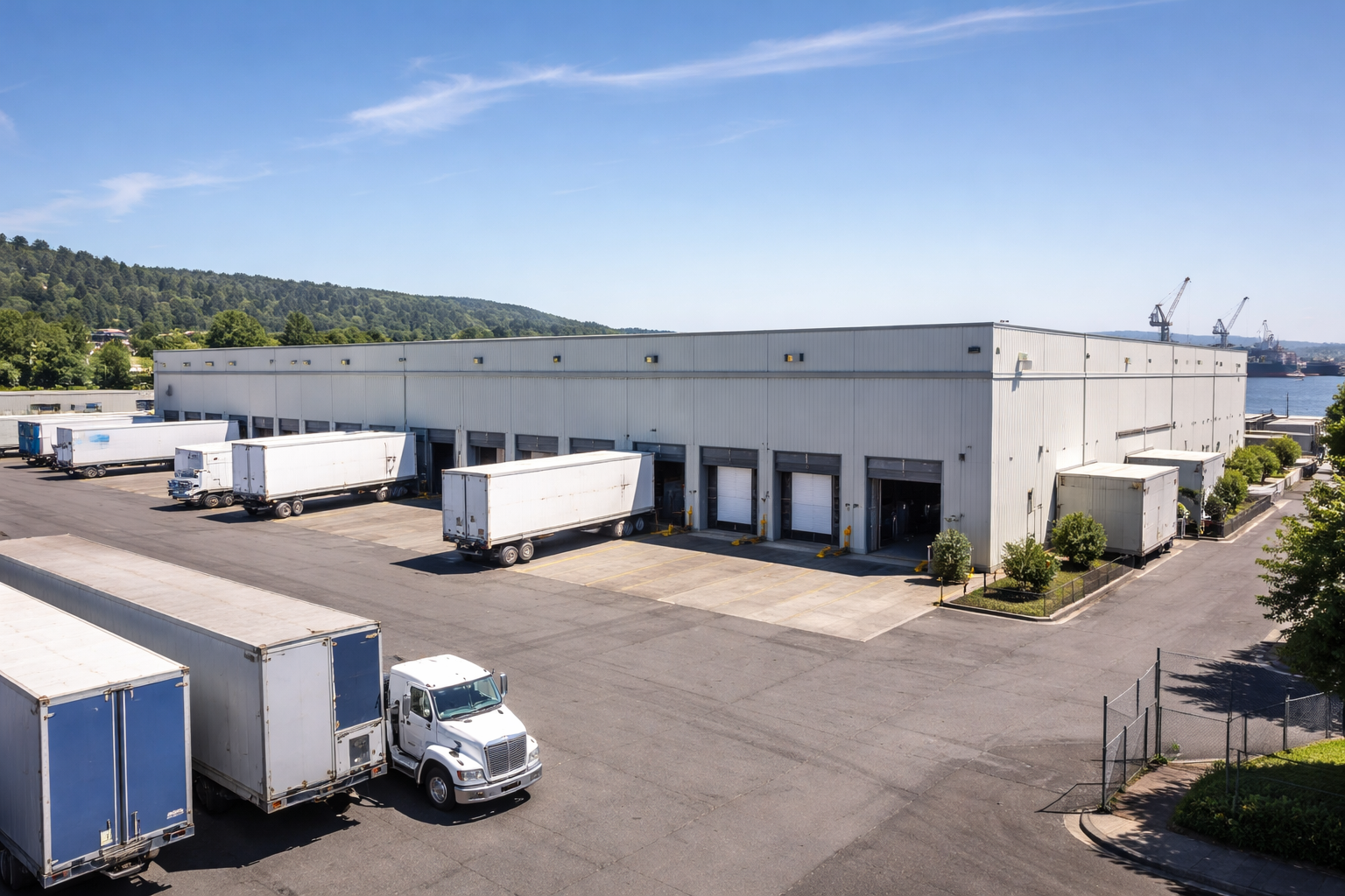 Swan Island and Rivergate Portland industrial warehouse with dock-high loading and truck access