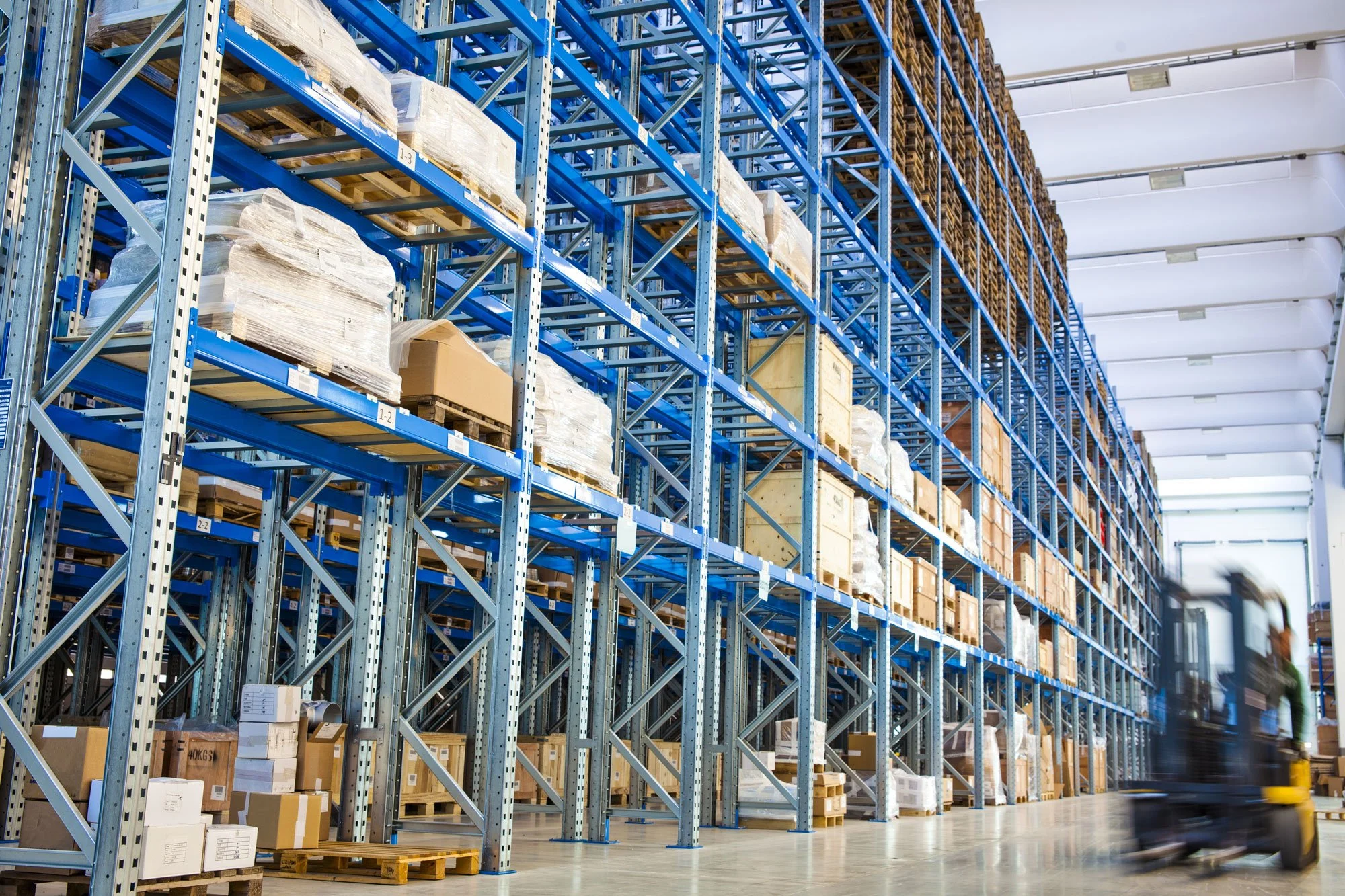 Warehouse racking and forklift operations—North Portland industrial space in Swan Island and Rivergate